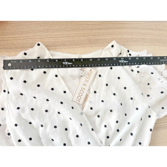 Just Me White and Black Tiered boho chic Ruffled maxi Sundress romantic size M - Picture 11 of 16